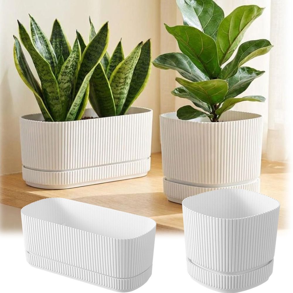 Aloe Vera Pot - Plastikowa doniczka samonawadniająca z otworem drenażowym,