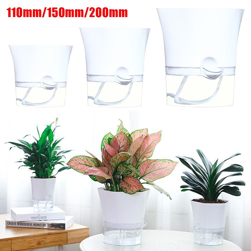 Aloe Vera Pot - Przezroczysta dwuwarstwowa plastikowa doniczka Samonawadniająca doniczka
