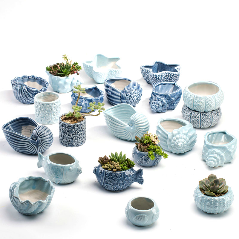 Aloe Vera Pot - Urocza doniczka w stylu europejskim, porcelanowa,