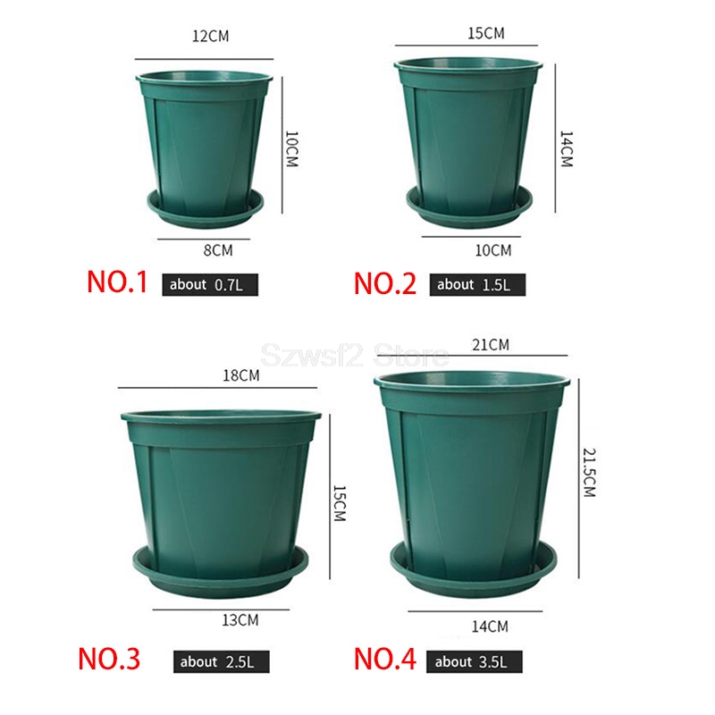 Aloe Vera Pot - 5/10 szt. Zielone Plastikowe Podnoski Pod