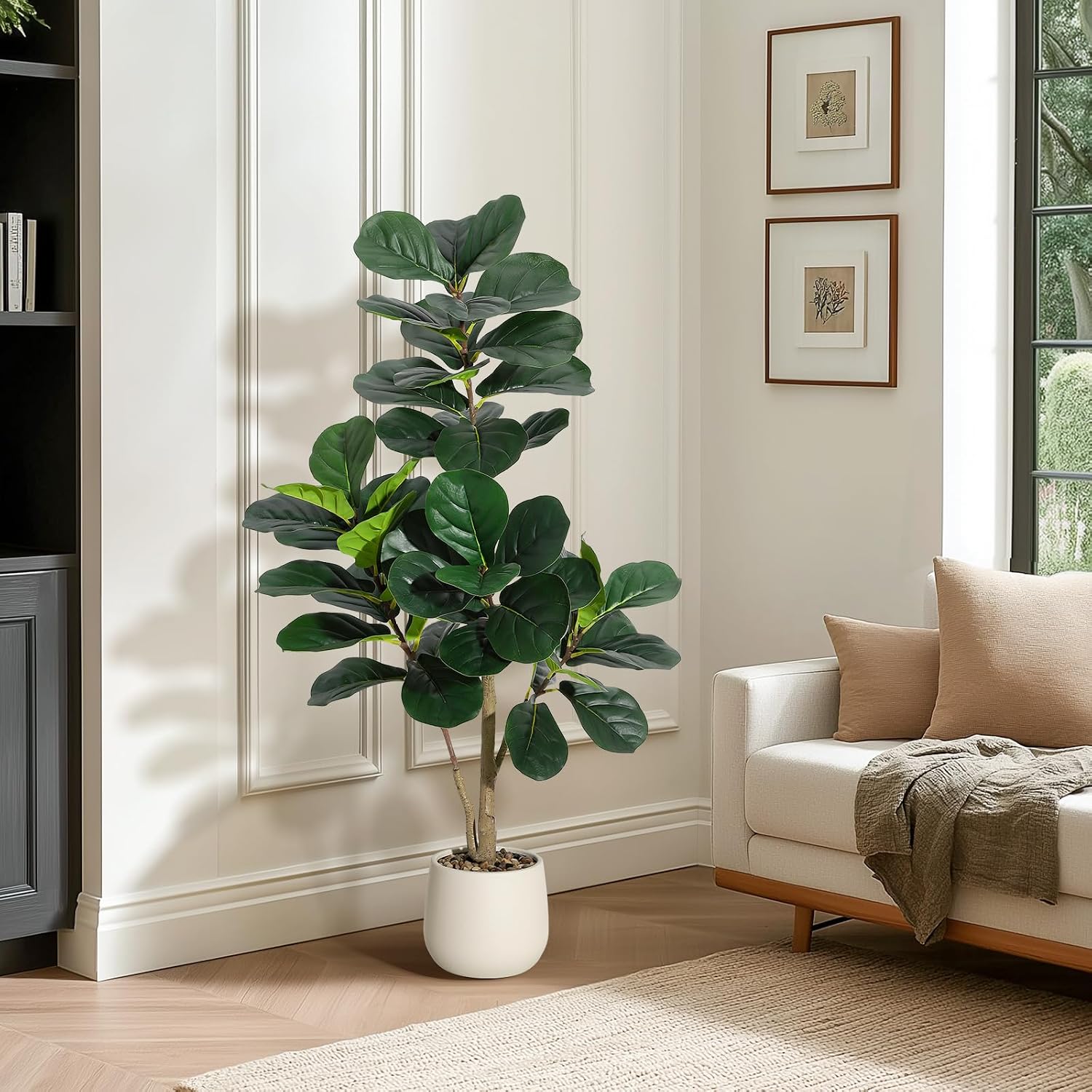 Sztuczne drzewo figa z dużymi  – Ficus Lyrata Tree recenzja i cena