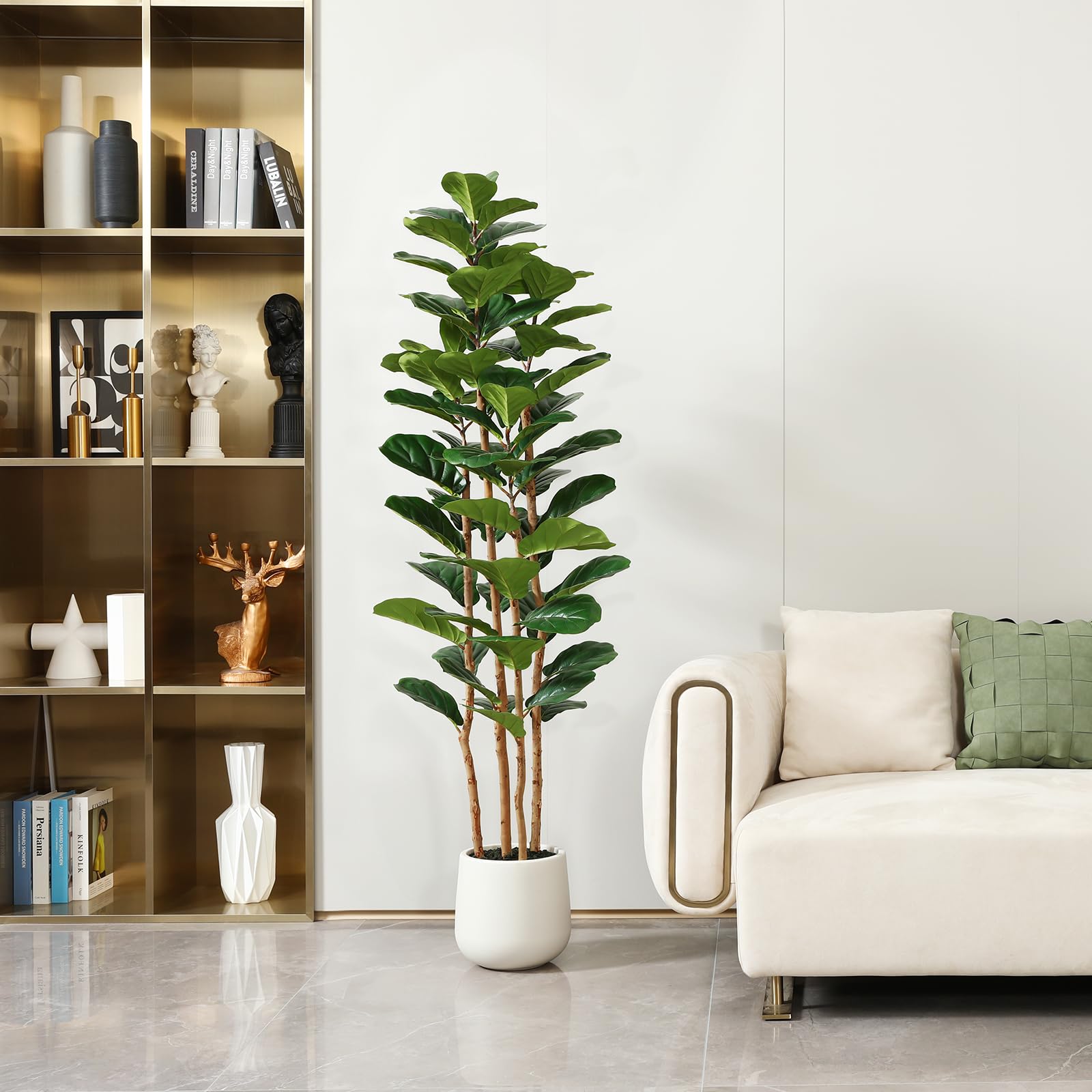 Sztuczne drzewo figowe z biały – Ficus Lyrata Tree recenzja i cena